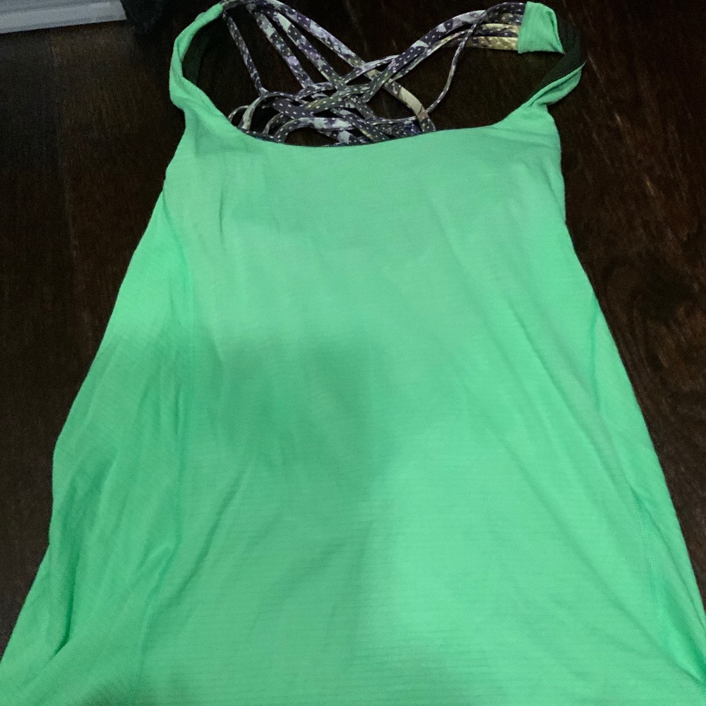 Lulu tank with built in sports bra.  Worn once!